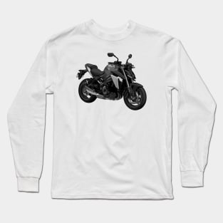 Grey GSX S1000 Bike Illustration Long Sleeve T-Shirt